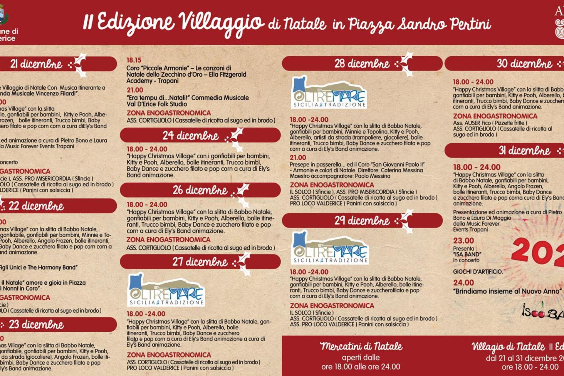 Ii Edizione Villaggio Di Natale Comune Di Valderice