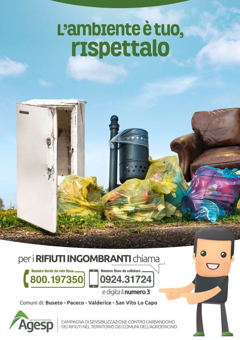 Agesp ricorda i Numeri telefonici per il ritiro dei Rifiuti Ingombranti